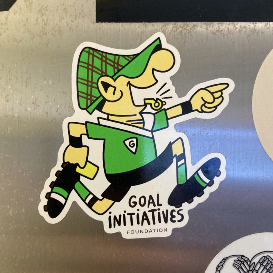 Cartoon football referee sticker